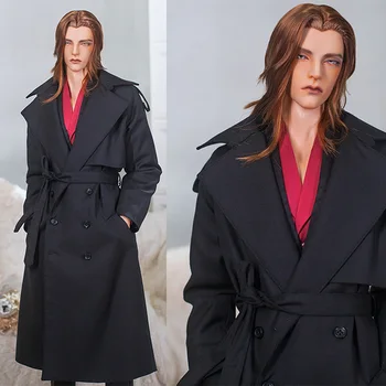 Изработени по поръчка BJD кукли SD17-чичо дрехи палто + панталони комплект тъмно червена риза черен дълъг ветровка джентълмен костюм модел в наличност