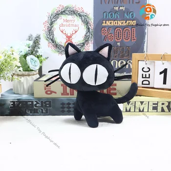 Изящен Trigun Stampede черна котка плюшена играчка аниме фигура kawaii кукли стая орнамент десктоп декорация Хелоуин плюшен подарък