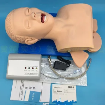 Интубация човешко тяло модел обучение преподаване модел на управление на дихателните пътища устройство за обучение PVC алармен симулатор със зъби