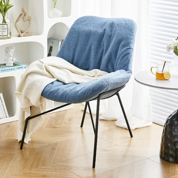 италиански дизайнер творчески стол онлайн знаменитост домакинство малък размер ковано желязо минималистичен стол за хранене бял домашен балкон l