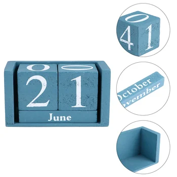 Календар дървени творчески реколта календар дисплей орнамент месец дата дисплей за дома десктоп офис