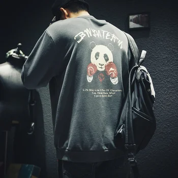 Китайско улично облекло Мъжко облекло 2020 Ново пристигнало черно Casual O-Neck Hoodie Sweatshirt Пуловер Хип-хоп качулки Teen FF2983
