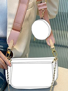 Класическа дамска чанта с каишка луксозна чанта за рамо мода crossbody чанта