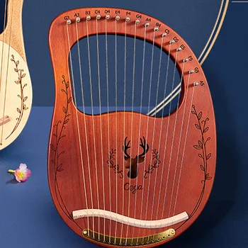 Класически деца лира арфа 21 струни тунинг дърво реколта инструмент традиционен Dulcimer Instrumento лира арфа лира струни