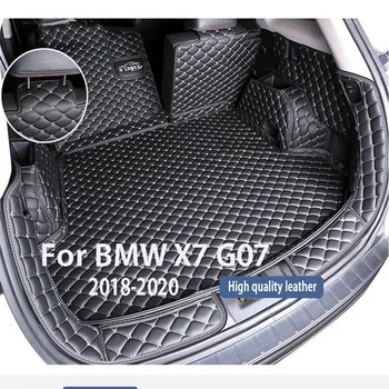 Кожена стелка за багажник за кола за BMW X7 G07 2018 2019 2020 Товарни облицовки X7 Liner Pad BMW G07 багажник багажник мат килим опашка товарна подложка M50