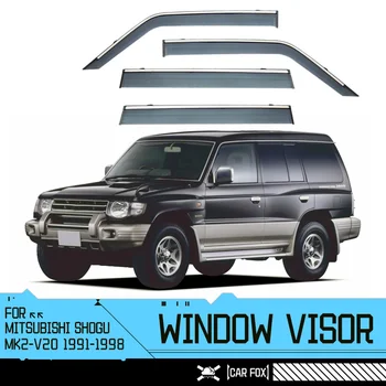 Козирка за врати за Mitsubishi Shogun V20 1991-1998 CAR Визьор за прозорци Вентилационни дефлектори Козирки Дъждозащита Shades Козирка