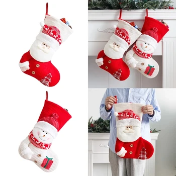 Коледен чорап Дядо Коледа подарък чанта Коледни чорапи орнаменти Коледна украса за дома Noel декор Navidad Нова година 2023