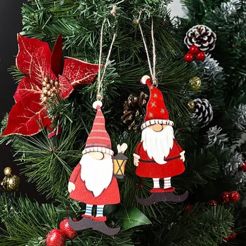 Коледни орнаменти Малка висулка сцена Санта дърво подреждане Коледа текстура висулка висящи орнамент за коледни занаяти