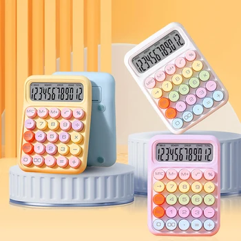 корейски допамин бонбони цвят калкулатор Silent механична клавиатура Kawaii Desktop Калкулатор за финансово и счетоводно обучение