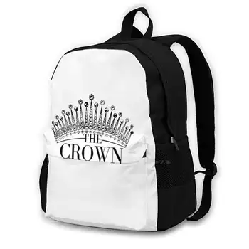 Короната Новопристигнали Унисекс чанти Ежедневна чанта Раница Короната Короната Netflix Серия Netflix и Chill Queen Royal Crown