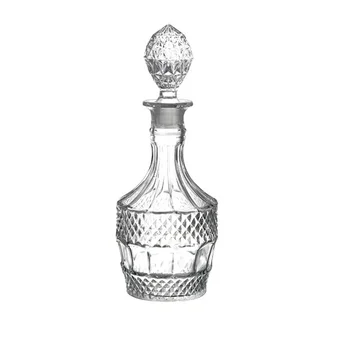 Кристално уиски декантер за ликьор, шотландски бърбън със стъклена запушалка, баруер, 750ml