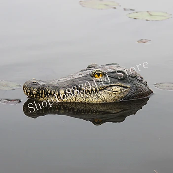 Крокодил главата двор езерце плаващи животински орнаменти парк басейн симулация орнаменти открит декор градинарство аксесоари
