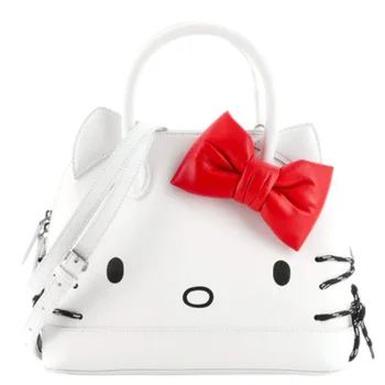 Луксозна чанта Hello Kitty Чанта Голяма пазарска чанта Жени 2023 Y2k PU Messenger чанта монета 21cm * 17.5cm портмонета за жени Kawaii Hello Ktty подарък