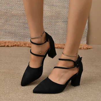 Лято Sandalias Femeninas високи токчета стадо заострени сандали секси женски летни обувки Mujer Zapatos Mujer помпи обувки за сватба