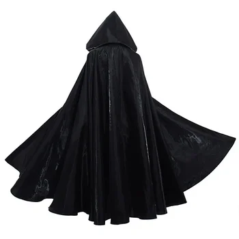 Магьосничество Вампирска роба Наметало с качулка Косплей Сатен Средновековно наметало с качулка Монашески костюми Средновековна корица Хелоуин костюм