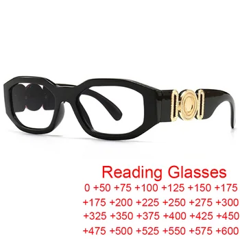 Малък правоъгълник Очила за четене Мъже Жени 2021 Луксозна марка квадратни очила реколта ретро UV400 синя светлина блокиращи очила