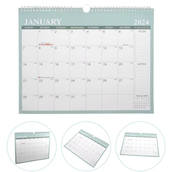 Месечен висящ календар Календар на бюрото със списък със задачи и бележки Годишен месечен седмичен дневен плановик Висящ дневен ред