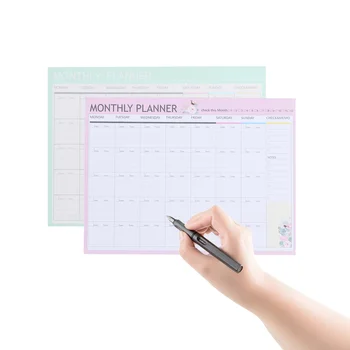 Месечен планировчик A4 Декоративен организатор календар график бележник бонбони седмичен дневен плановик Memo Pad (случаен цвят)
