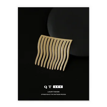 Месингово покритие Истинско злато 2020 корейска версия Нова проста мрежа Червен стил Универсален персонализиран дизайн Модни аксесоари за коса