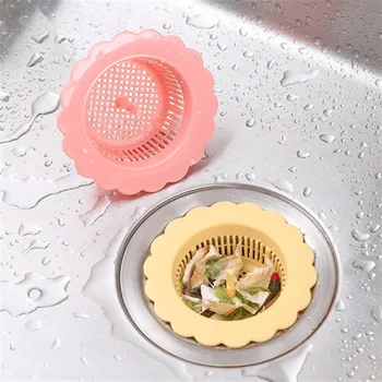 Мивка дренажна цедка Уловители на коса Вана етаж филтър цвете форма с цилиндрична дръжка дупка филтър за баня / кухня