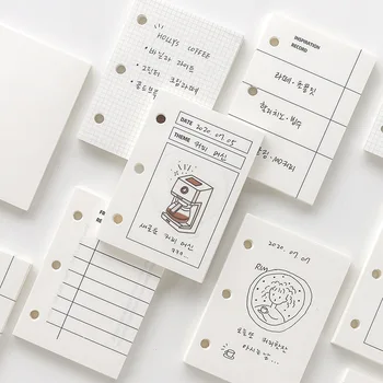 Мини подмяна ядро хлабав лист тетрадка с вътрешна сърцевина бележка хартия корейски канцеларски материали Kawaii Memo Pad Scrapbooking