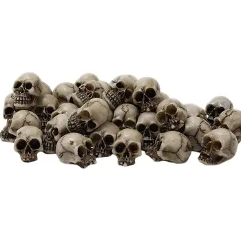 Миниатюрни череп главата градина саксия пълнител скелет череп глави 20pcs реалистично изглеждащи черепи занаяти за градина бар у дома