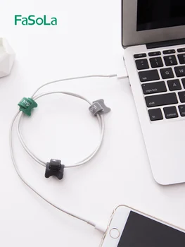 Многофункционален кабелен организатор Найлонови велкро ленти Фиксирани самозалепващи се връзки за групиране на данни Кабел за захранване Довършителни навиване на слушалки