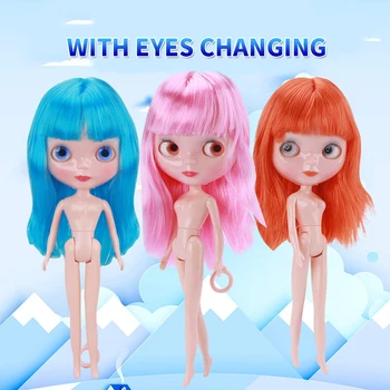 Мода Blyth кукла промяна на очите 30 см високо качество Bjd кукла тяло с 3D четири цвят очи обличане играчки DIY аксесоари