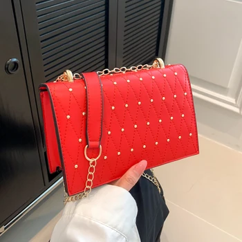 Мода Crossbody чанта нит рамо чанти за жени PU кожа клапа чанта чанта