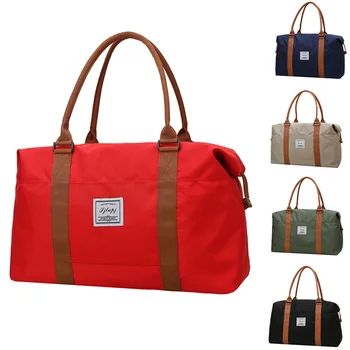 Мода голяма чанта за пътуване Дамска кабина голяма пазарска чанта Чанта Оксфорд платно платно водоустойчива чанта за рамо жени уикенд багаж чанта