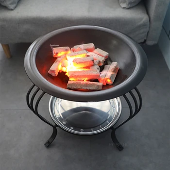 Модерни прости отоплителни огнища на дървени въглища Домакински вътрешен отдих мангал маса грил печка открит грил стойка къмпинг пещ