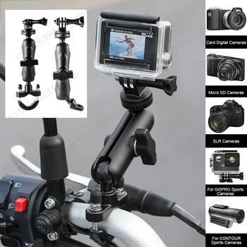 Мотоциклет велосипед кормило огледало монтиране скоба за Gopro герой 11 10 9 8 7 Байк действие камера притежателя за DJI OSMO Insta360