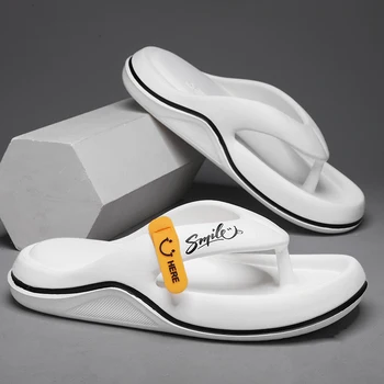 Мъжка платформа джапанки лятна мека подметка EVA чехли за мъже на открито ежедневни плажни обувки Начало Non-хлъзгащи баня слайдове обувки