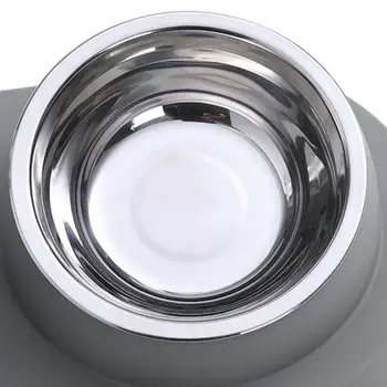 Неръждаема стомана Pet Bowl Pp Bowl Base Автоматично захранващо устройство за домашни любимци с подвижни купи от неръждаема стомана за кучета Котки 2-в-1 за малки