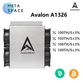 Нов Avalon Miner A1326 100T 103T 106T 109TH/S 3500W Hashrate Bitcoin Miner Avalon BTC BCH Asic Mining Than Avalon A1246 A1166