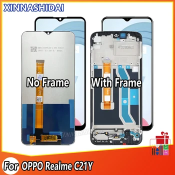 НОВ LCD екран за Oppo Realme C21Y RMX3261 RMX3263 LCD дисплей сензорен екран за Oppo C21Y LCD подмяна