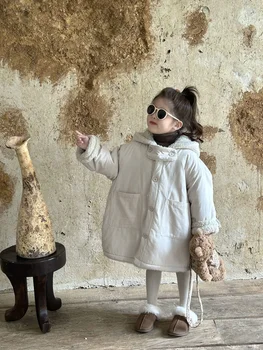 Нов корейски детски топ момиче и момче зимни връхни дрехи бебе открит дрехи надолу луксозен палто дете подложка безплатна доставка