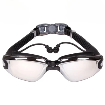 Нов професионален обектив за UV защита против мъгла за възрастни Мъже Жени Очила за плуване Водоустойчиви регулируеми силиконови очила за плуване