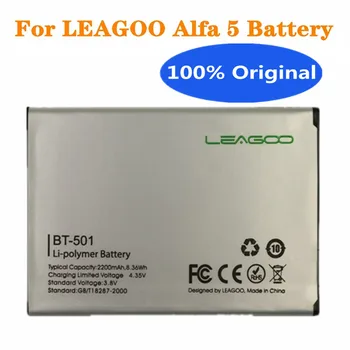 Нова 2200mAh BT-501 BT501 оригинална батерия за LEAGOO Alfa 5 Alfa5 Висококачествени батерии за батерии за мобилни телефони В наличност BT 501