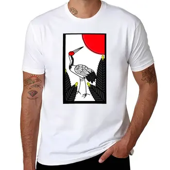 Нова кранова птица (Janurary) тениска плюс размер тениски летни върхове смешни тениски мъжки дрехи