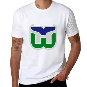 Нова тениска на Hartford Whalers блондинка тениска летни върхове графична тениска тениска къса тениска за мъже памук