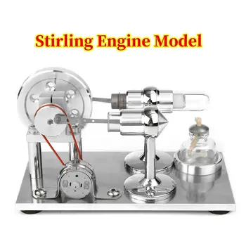 Ново пристигане Неръждаема стомана Мини горещ въздух Стърлинг двигател мотор модел образователна играчка наука експеримент комплект комплект за деца