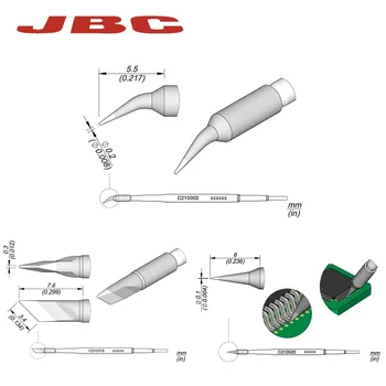 Оригинален JBC C210-018 C210-020 C210-002 Съвети за поялник за T210-A писалка за запояване CD-2SE запояваща станция Инструменти за ремонт на заваряване
