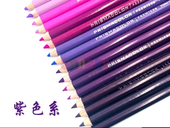 Оригинален prismacolor Preminer едноцветен молив, цветни моливи с фино качество на художника, единична серия Pupple color, PC993, PC1007
