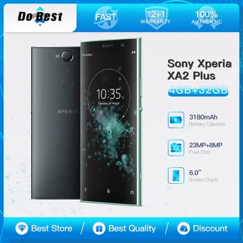 Оригинален Sony Xperia XA2 Plus H4413 4G LTE мобилен телефон 6.0