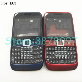 Оригинален пълен пълен калъф за капак на корпуса на мобилния телефон + английска клавиатура за Nokia E63 с лого
