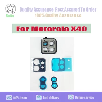 Оригинален стъклен обектив за задна камера за Motorola Moto X40 XT2301-5 Замяна с лепилен стикер за Motorola X40