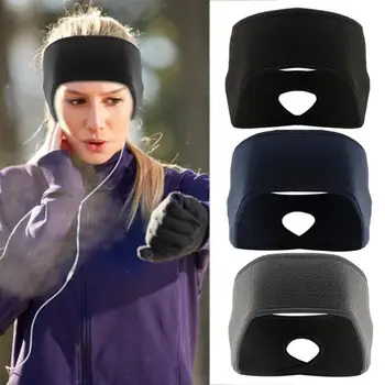 Открит руно конска опашка лента за глава йога бягане фитнес спорт топло sweatband жени ветроупорни топли sweatbands