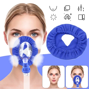 Памучни капаци Намаляване на налягането CPAP маска втулки миещи се цяло лице CPAP маска лайнер еластични за повечето видове пълно лице CPAP