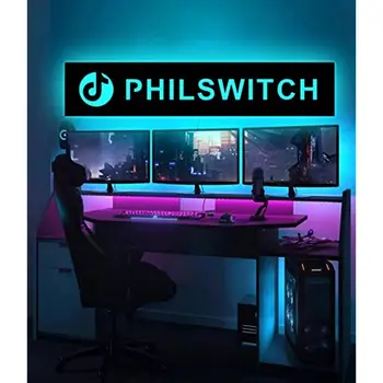 Персонализиран геймър Tag за Twitch стена лампа по поръчка дървени LED USB нощна светлина дистанционно управление, за да промените цвета геймър етикет неон знак